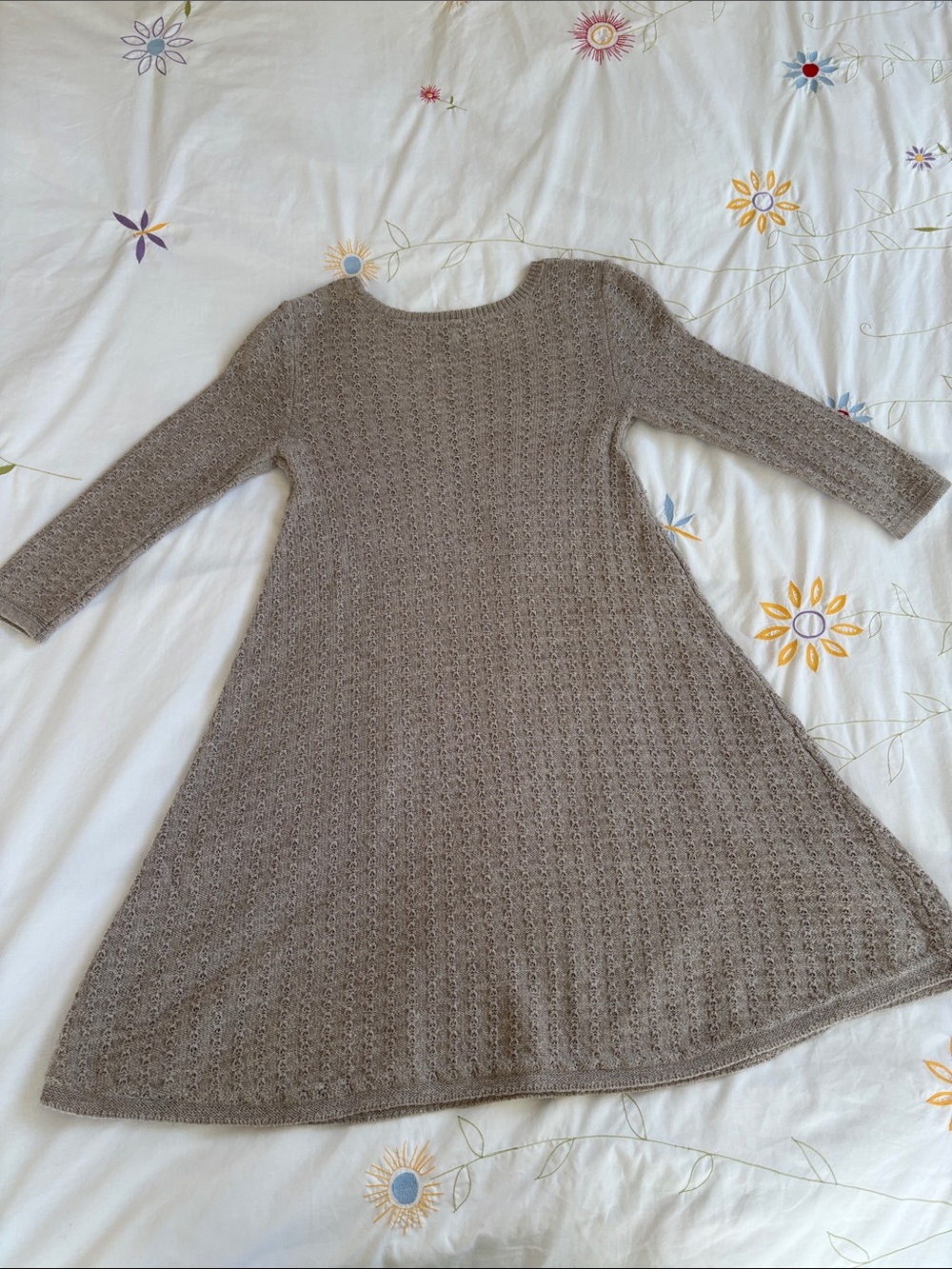 american eagle cozy 3/4 oatmeal knit dress - Picture 4 of 5